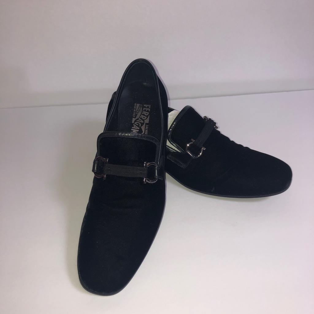 Salvatore Ferragamo - “Party” Nero Fabric - Black - Size 10.5